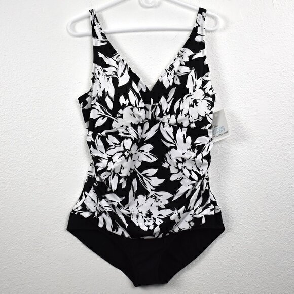 Croft & Barrow One Piece Tummy Control Swim Suit New with Tags Size 20 - Picture 2 of 5